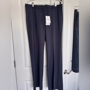 Theory Demetria Pant in Nocturne Navy- Wool Size 12 NWT